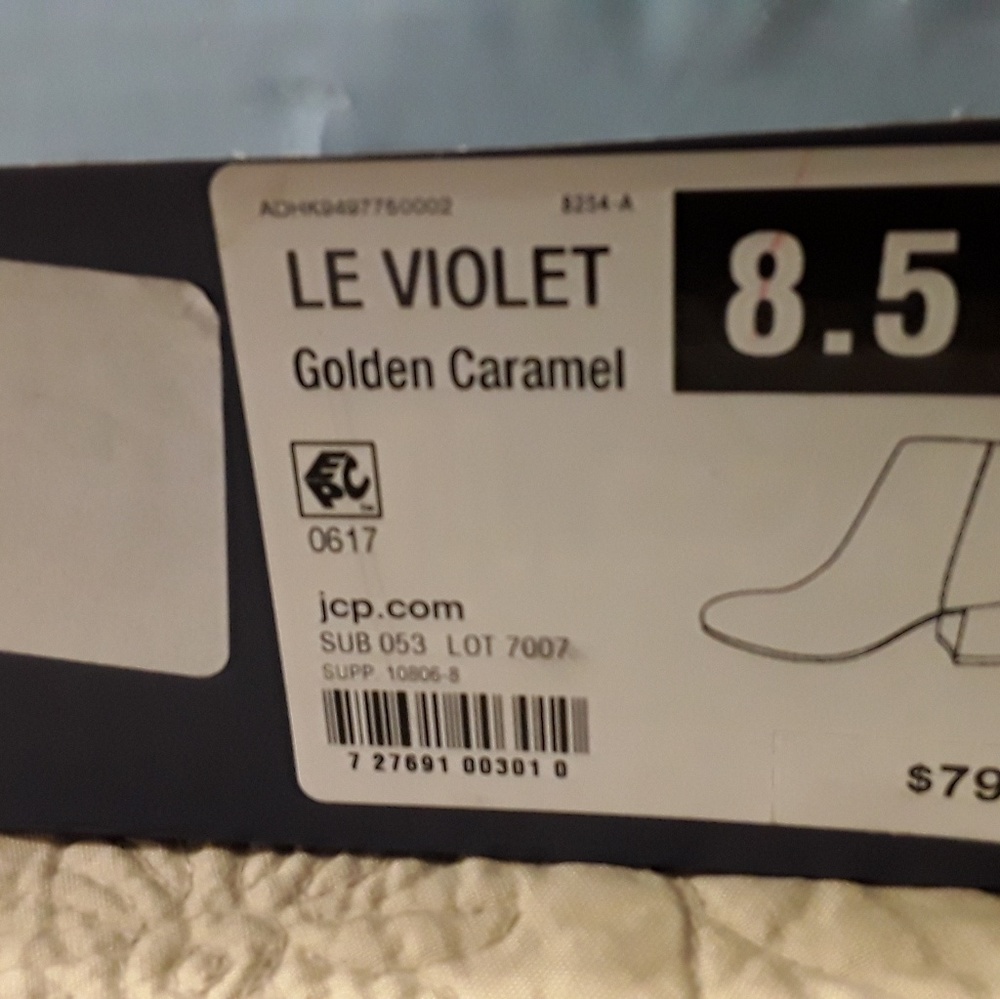 NWTAGS LIBBY EDELMAN SUEDE CARAMEL, BOOTIES  8.5 M - Picture 6 of 8